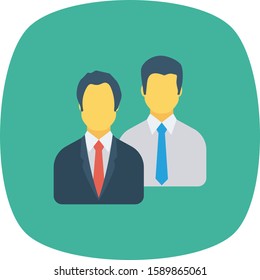 Human Resource flat icons for staff  & team