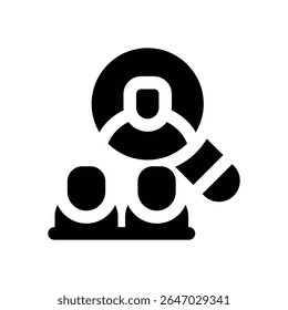 human resource glyph icon. Strong and solid vector icon for websites, mobile interfaces, presentations, and visual branding. High quality and easy to edit.