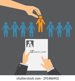 human resource or HR management infographics element and background. recruitment process. Can be used for statistic , business data, web design, info chart, brochure template. vector illustration