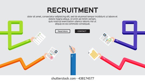 human resource or HR management infographics element and background. recruitment process. Can be used for statistic , business data, web design, info chart, brochure template. vector illustration