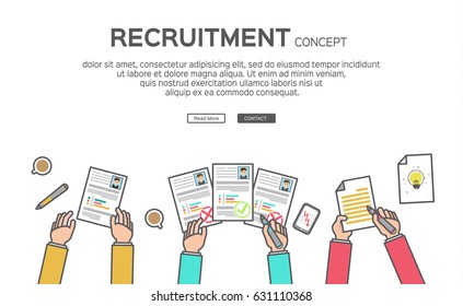 human resource or HR management infographics element and background. recruitment process. Can be used for statistic , business data, web design, info chart, brochure template. vector illustration