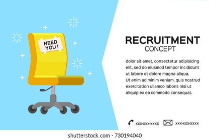human resource or HR management infographics element and background. recruitment process. web design, info chart, brochure template. vector illustration