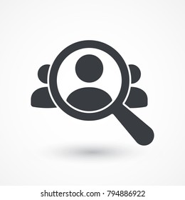 Human Resource Icon. Audience, businessman, group, human resources, market, research, targeting icon. Recruitment icon. 