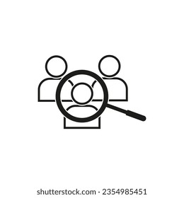 Icono de recursos humanos. Reclutar signo lineal. Ilustración vectorial. EPS 10.