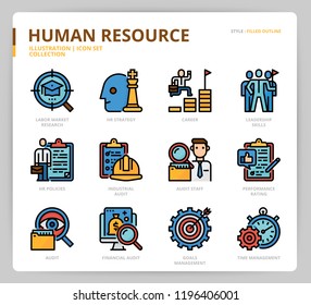 Human resource icon set
