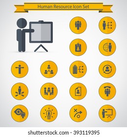 Human resource icon set.