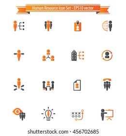 Human resource icon set.