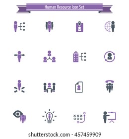 Human resource icon set.