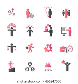 Human resource icon set.