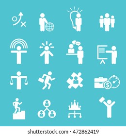 Human resource icon set.