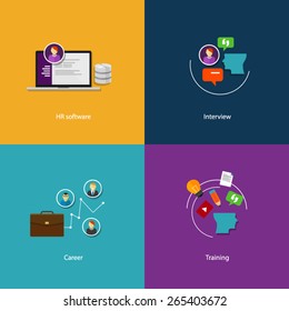 human resource icon software training career interview
