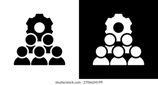 Human Resource Icon Vector Illustration. Flat Style Design Created For Creative Flexibility In Light And Dark Versions.