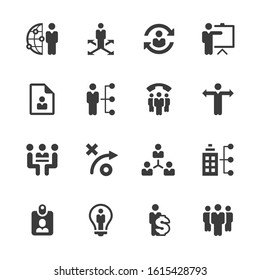 Human resource icons and business concepts
