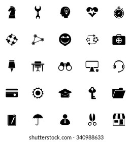 Human resource icons on white background, stock vector