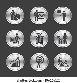Human resource icons,Silver vector