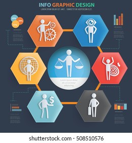 
Human resource info graphic design, vector