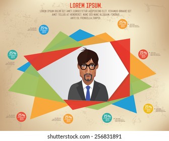 Human resource info graphic design,grunge vector