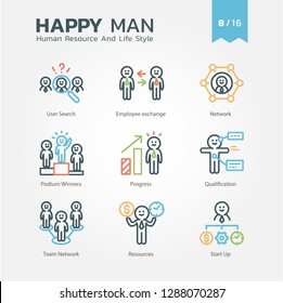 Human Resource And Life Style icon set 8