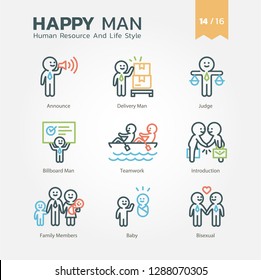 Human Resource And Life Style icon set 14