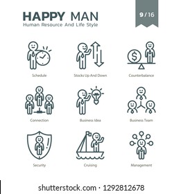 Human Resource And Life Style icon set 9
