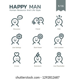 Human Resource And Life Style icon set 1