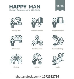 Human Resource And Life Style icon set 12