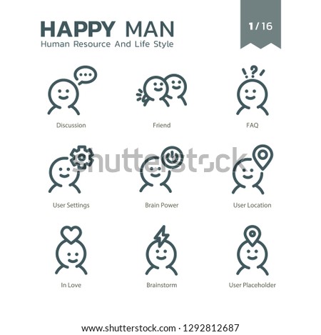 Human Resource And Life Style icon set 1