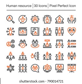 human resource line icon,editable stroke,pixel perfect icon