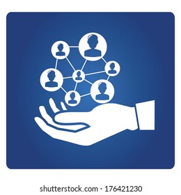 human resource management concept, global communication concept