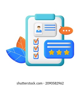 Human resource management and hiring concept. Job interview, recruitment agency vector illustration. 3D Vector