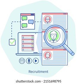 Gestión de los recursos humanos y concepto de contratación. Entrevista laboral, diseño del programa de la agencia de contratación. Sitio Web para la búsqueda de empleo y oportunidades de empleo. Selección de candidatos, empleados a través de Internet
