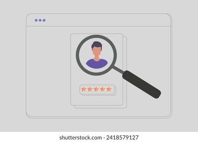 Gestión de los recursos humanos y concepto de contratación Entrevista de trabajo Agencia de contratación de empleo ilustración vectorial 3D
