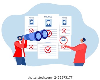 Human Resource Management and Hiring ,HR Human Resources find people to fill in job vacancy, recruitment or finding career opportunity concept choosing best candidate for job.