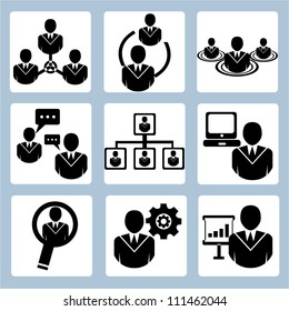 human resource management icon set