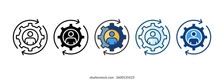 Human Resource Management Icon Set Multiple Style Collection