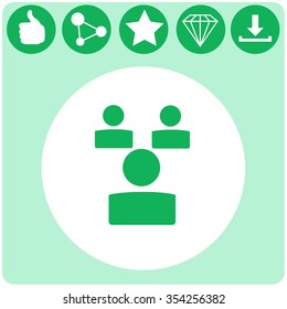 Human resource and management icon set.