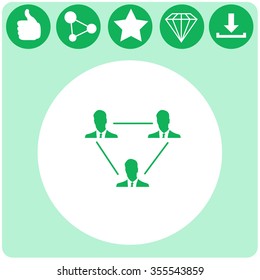 Human resource and management icon set.