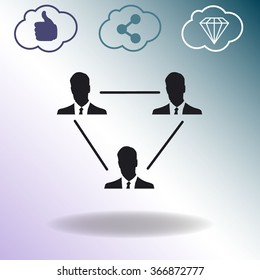 Human resource and management icon set.