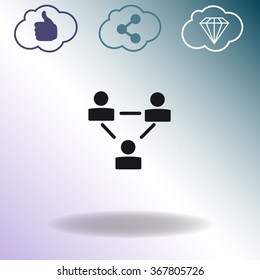 Human resource and management icon set.