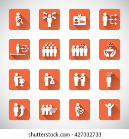 Human resource management icon set - EPS10 vector