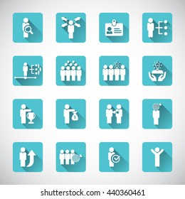 Human resource management icon set - EPS10 vector