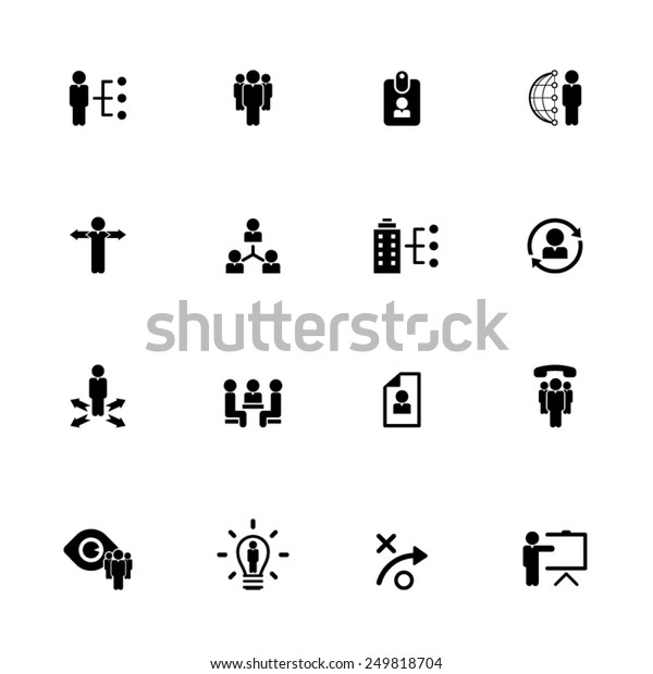 Human Resource Management Icon Set Eps10 Stock Vector (Royalty Free ...