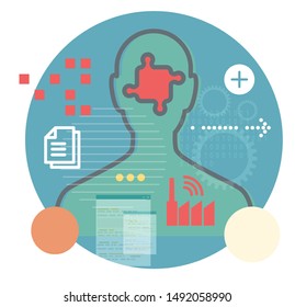Human Resource Management in Industry - Abstract Illustration as EPS 10 File