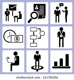 human resource management and organization management, vector