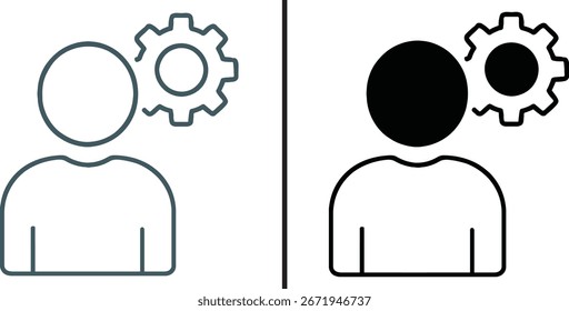 Gestión de Recursos Humanos y Desarrollo de Habilidades Vector Icon Set

