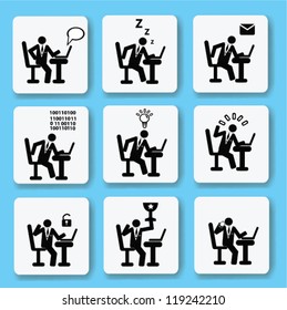 Human resource management,business ,icon set,Vector