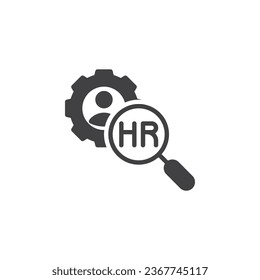 Human Resource metrics vector icon. filled flat sign for mobile concept and web design. HR metrics  glyph icon. Symbol, logo illustration. Vector graphics