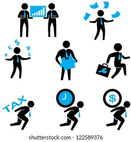 human resource, organization management and office people concept set