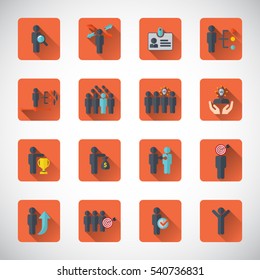  Human resource related icon set.