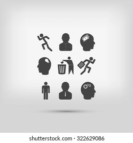 Human resource and strategy icons